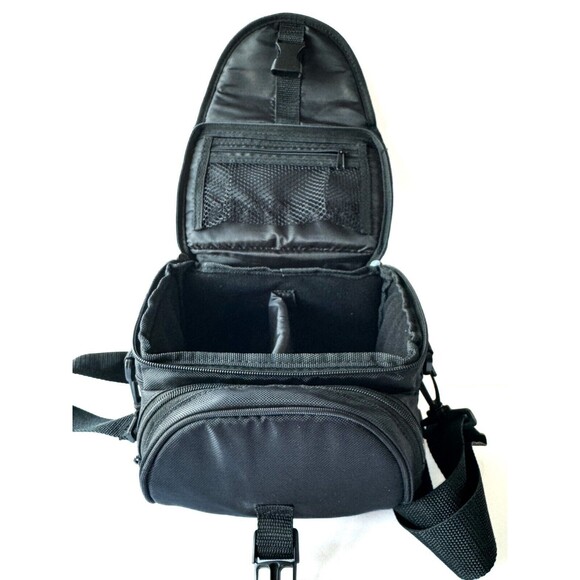 Digital Sunflash Black Camera Bag/Case Shoulder Strap Shock Absorb Multi Pockets - Picture 7 of 12